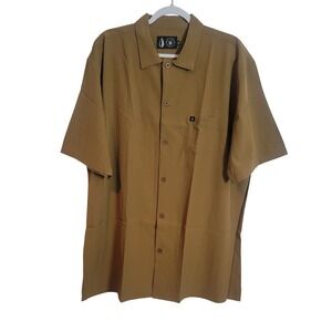 TACHUNTFISH Mojito Short Sleeve Button Down Shirt Coyote Brown Mens Size 2XL NEW